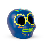 Calavera Decorativa de Dí­a de Muertos, Color Azul Marino