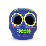 Calavera Decorativa de Dí­a de Muertos, Color Azul Marino