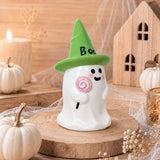 Figura de Cerámica, Fantasma con Sombrero Color Verde
