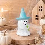 Figura de Cerámica, Fantasma con Sombrero Color Azul