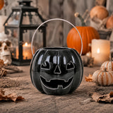 Calabaza, Figura de Cerámica, Color Negro