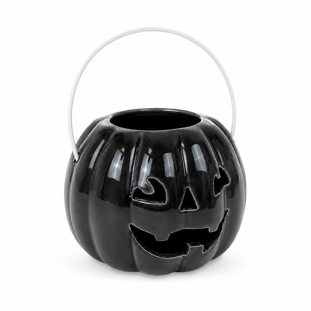 Calabaza, Figura de Cerámica, Color Negro