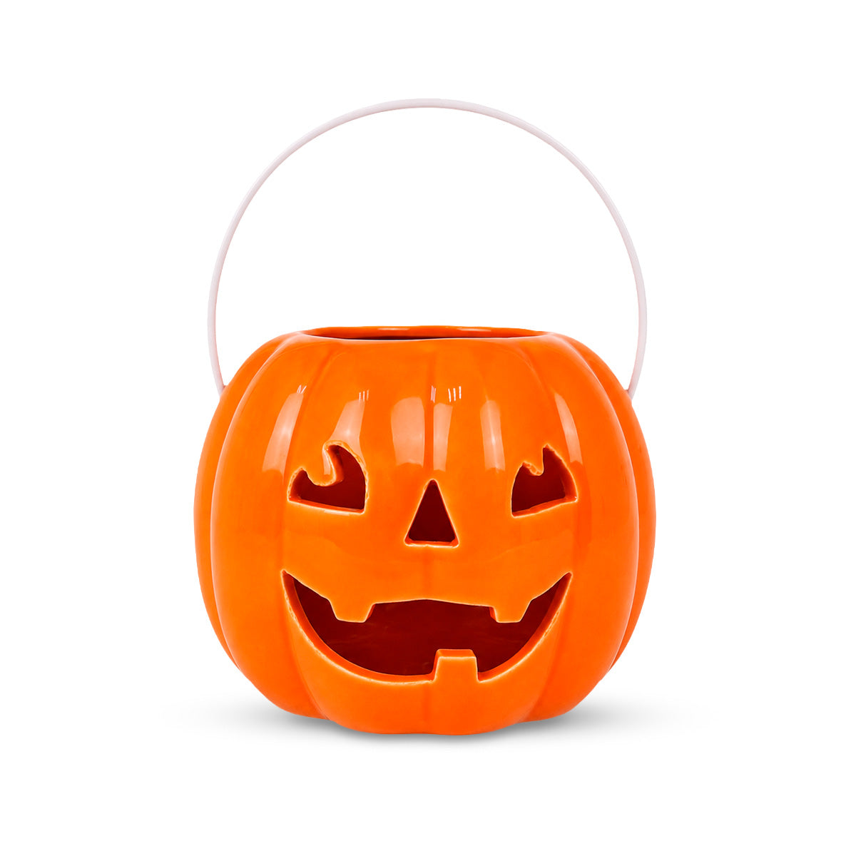 Calabaza, Figura de Cerámica, Color Naranja