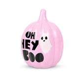 Calabaza, Figura de Cerámica, Color Rosa Pastel