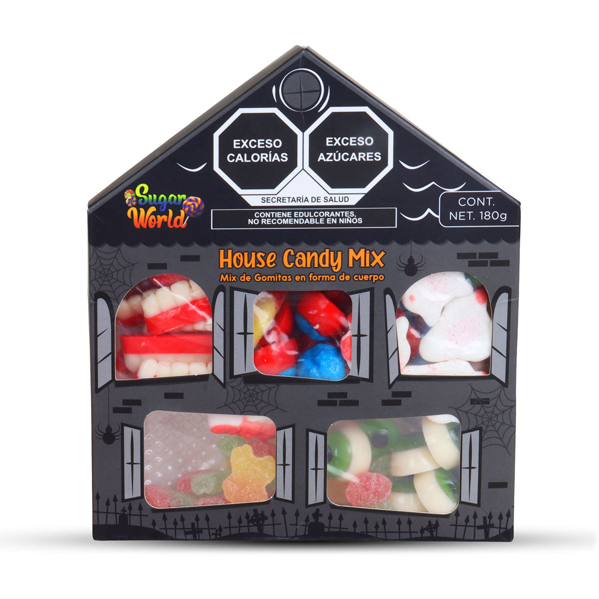 Mix de Gomitas, Formas del Cuerpo, Sugar World, 180 gr