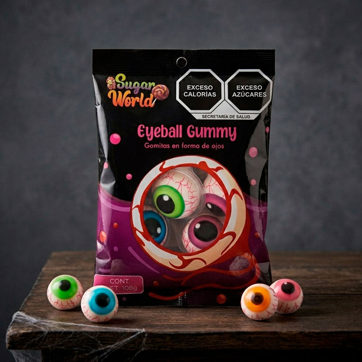 Ojos, Gomitas, Sugar World, 108 gr