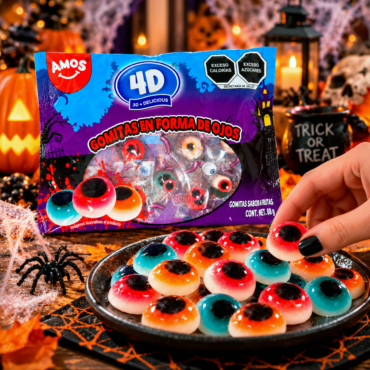 Gomitas 4D en Forma de Ojos, 88 g