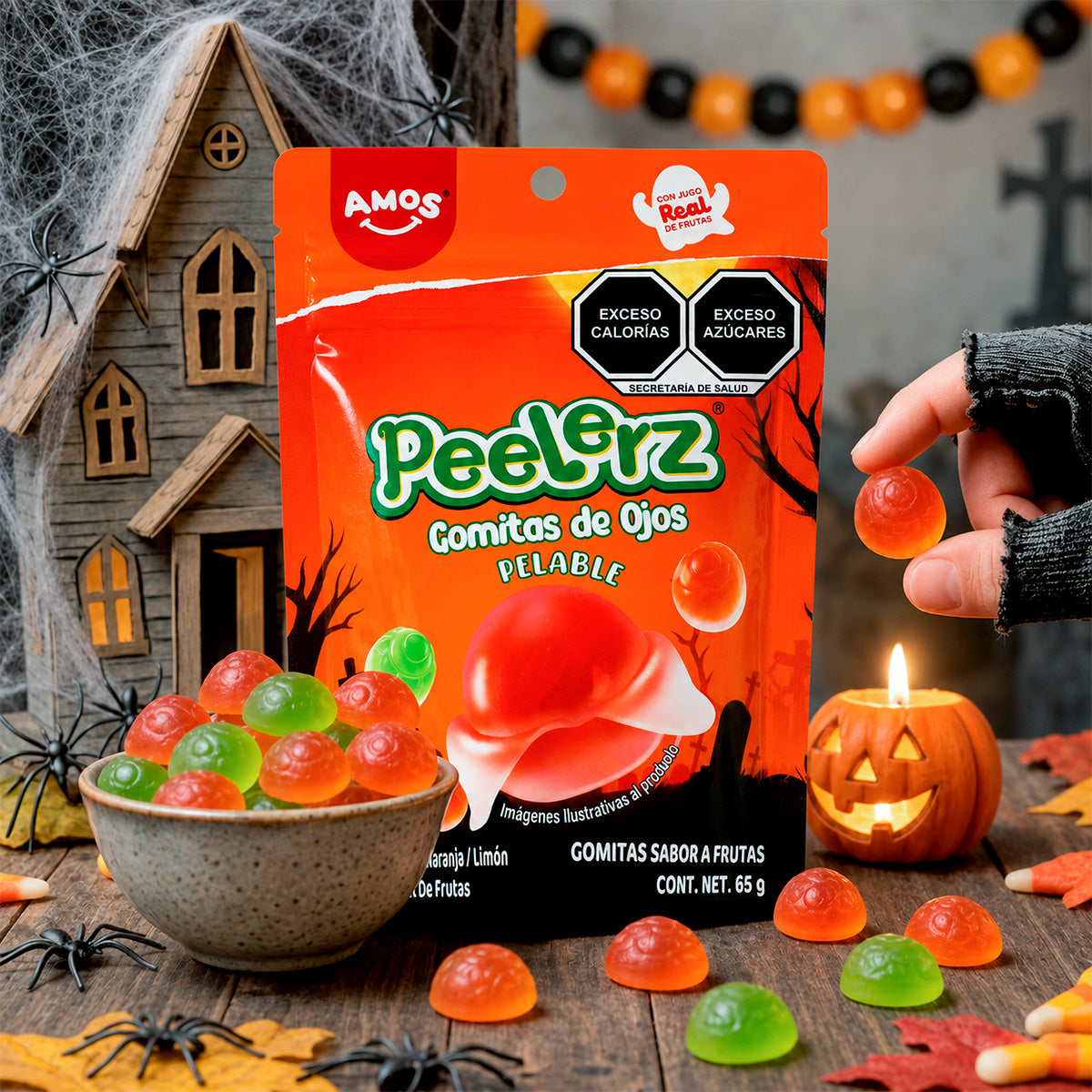 Ojos, Gomitas Pelables, Peelerz, 65 gr
