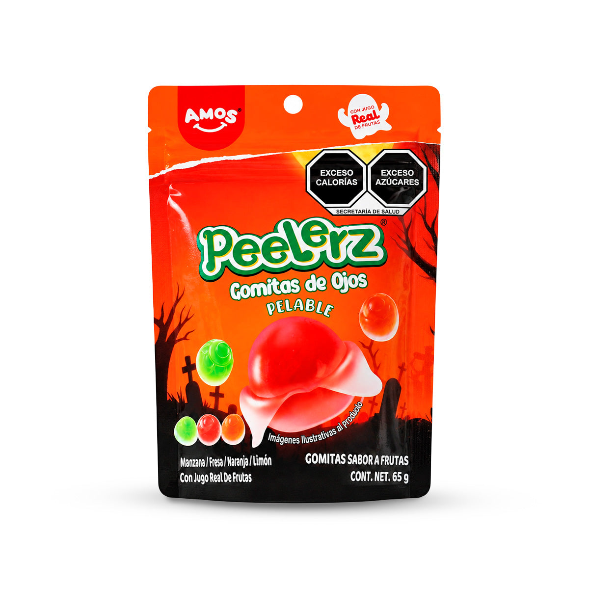 Ojos, Gomitas Pelables, Peelerz, 65 gr