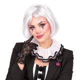 Peluca Corta para Halloween, Color Blanco