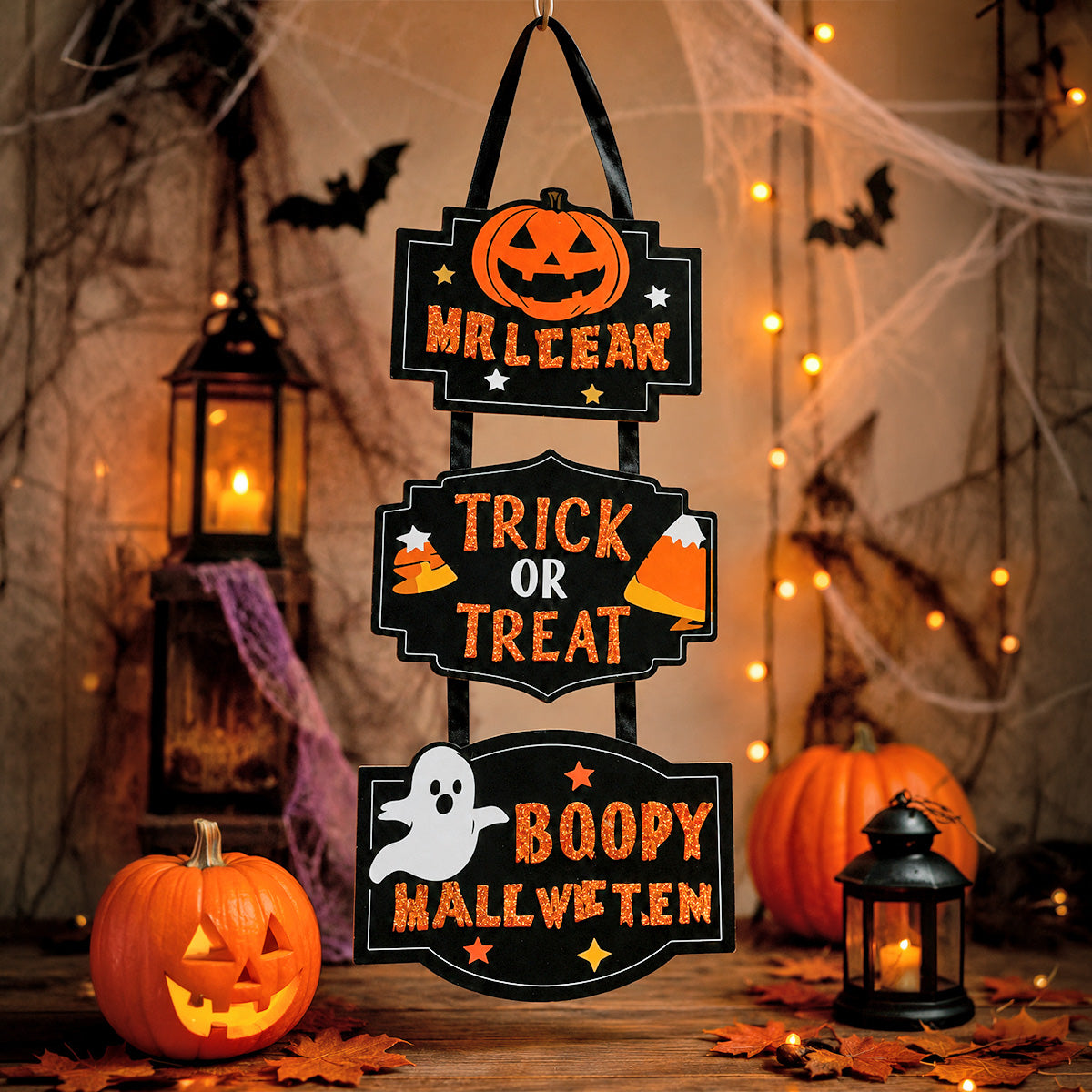 Colgante de Halloween con Glitter