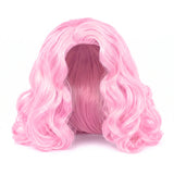 Peluca de Cabello Ondulado, Color Rosa