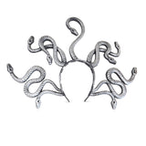 Diadema de Medusa para Halloween, Color Plateado