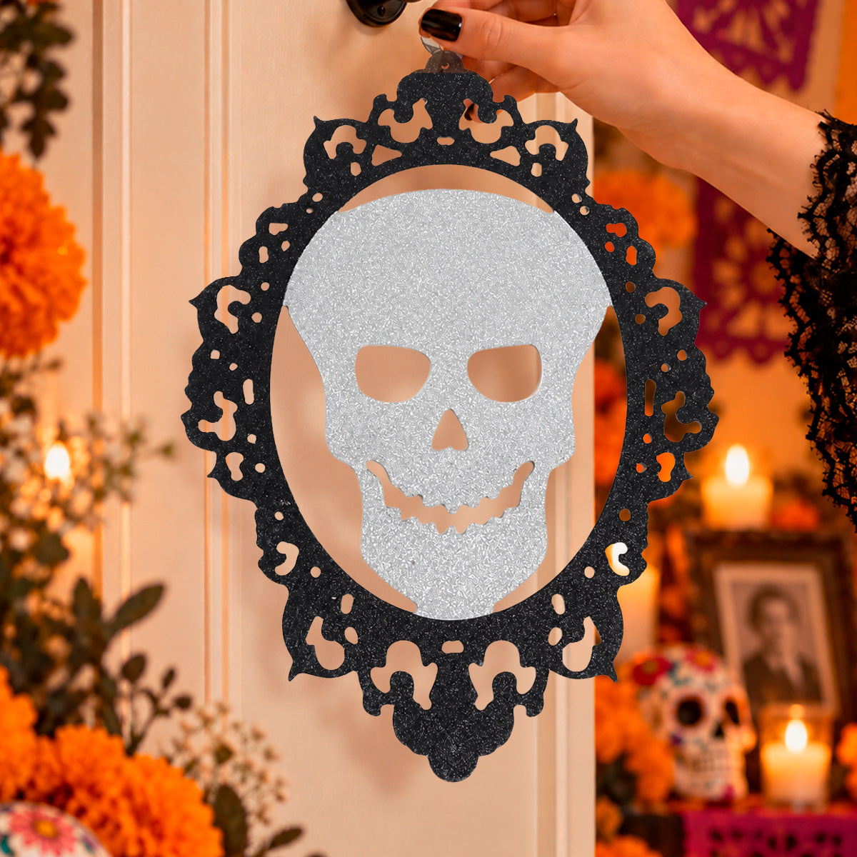 Adorno Colgante de Calavera para Halloween, 1 Pieza
