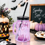 Vaso Fantasma para Halloween, Color Morado, 1 Pieza