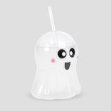 Vaso de Fantasma con Popote, Color Blanco