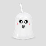 Vaso de Fantasma con Popote, Color Blanco