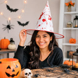 Sombrero de Bruja con Sangre, Color Blanco