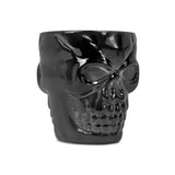 Set de Vasos con Diseño de Calavera, Color Naranja y Negro, 4 Piezas