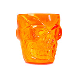 Set de Vasos con Diseño de Calavera, Color Naranja y Negro, 4 Piezas