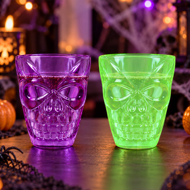 Set de Vasos con Diseño de Calavera, 4 Piezas