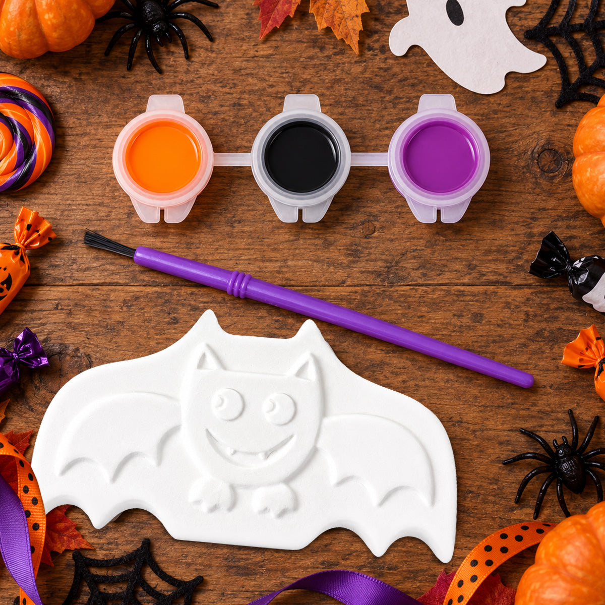 Set DIY de Pintura para Halloween con 3 Colores y Brocha