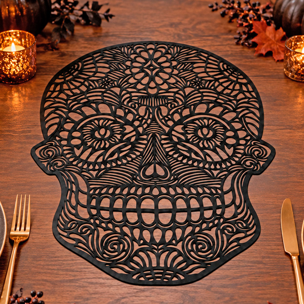 Mantel de Calavera, Color Negro