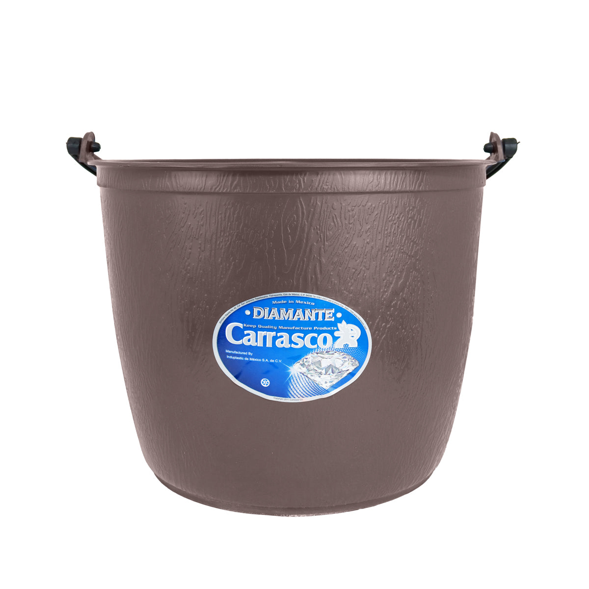 Cubeta de Plástico Barrilito, Color Café, 12 L