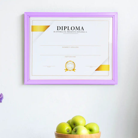 Porta Documento, Marco Color Morado Pastel
