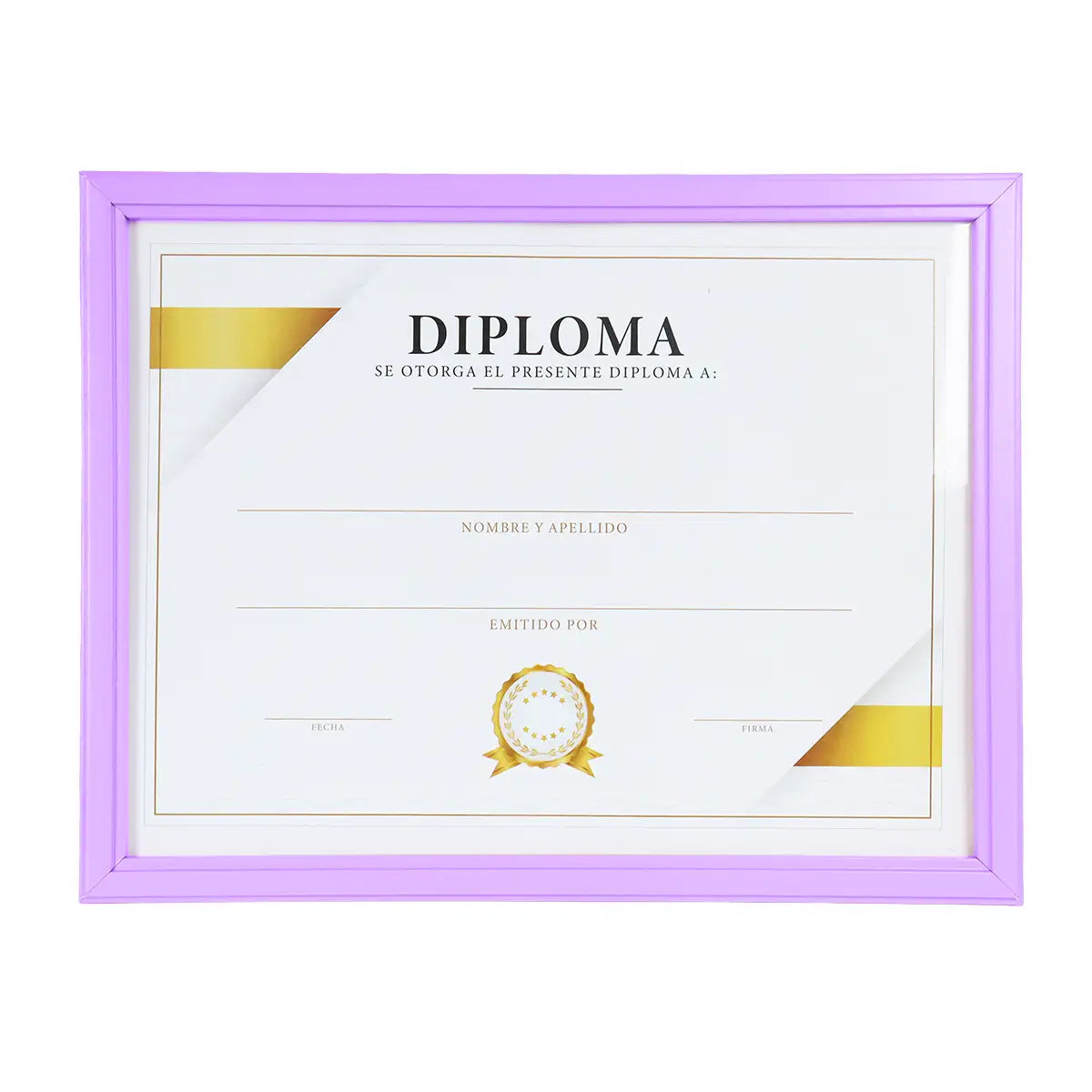 Porta Documento, Marco Color Morado Pastel