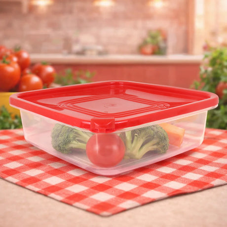 Contenedor Microfresh Cuadrado, Color Rojo