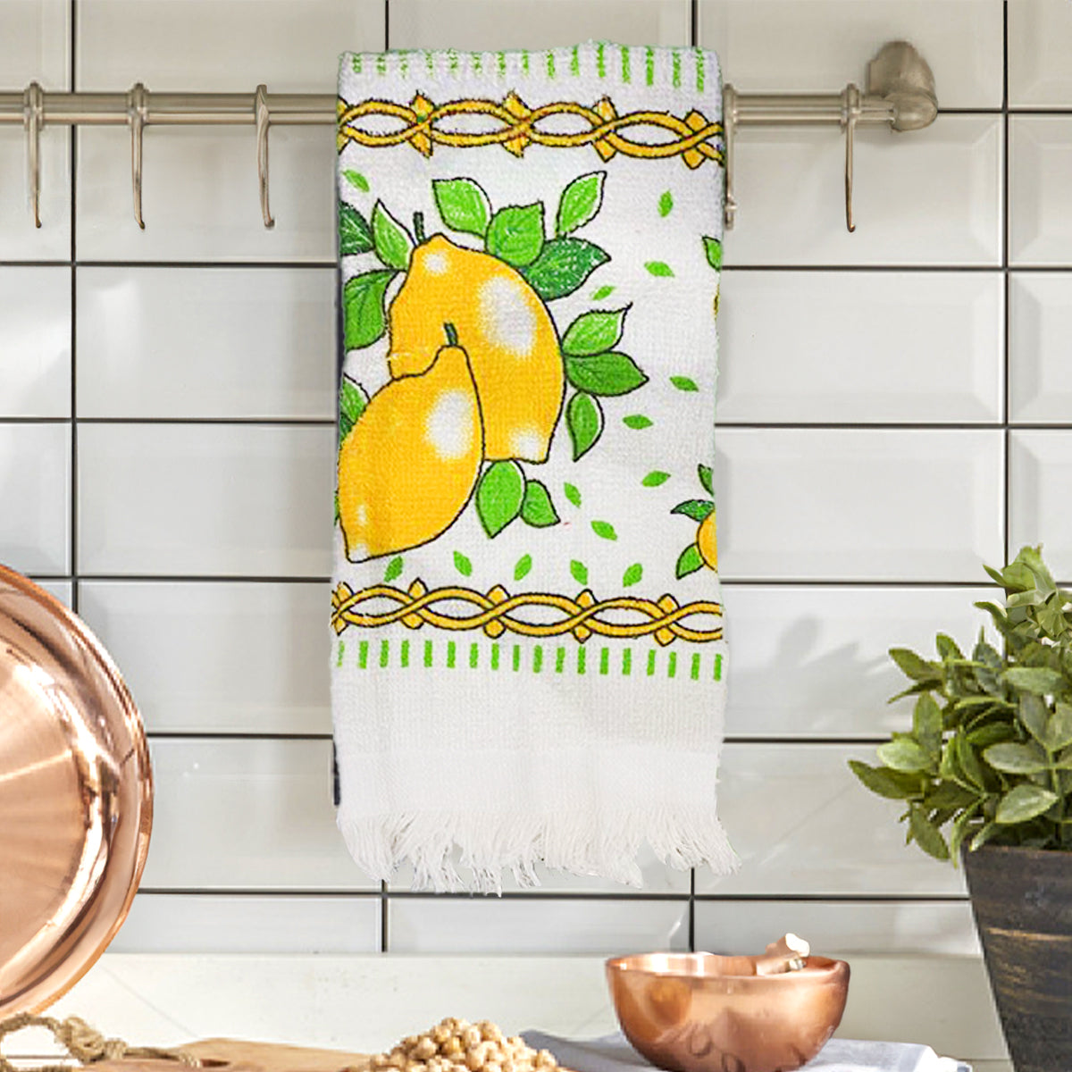 Toalla de Cocina, Diseño Limón, 35x60 cm