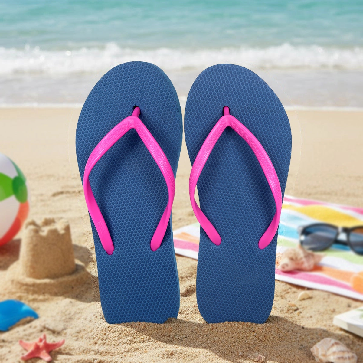 Sandalias, Color Azul y Rosa