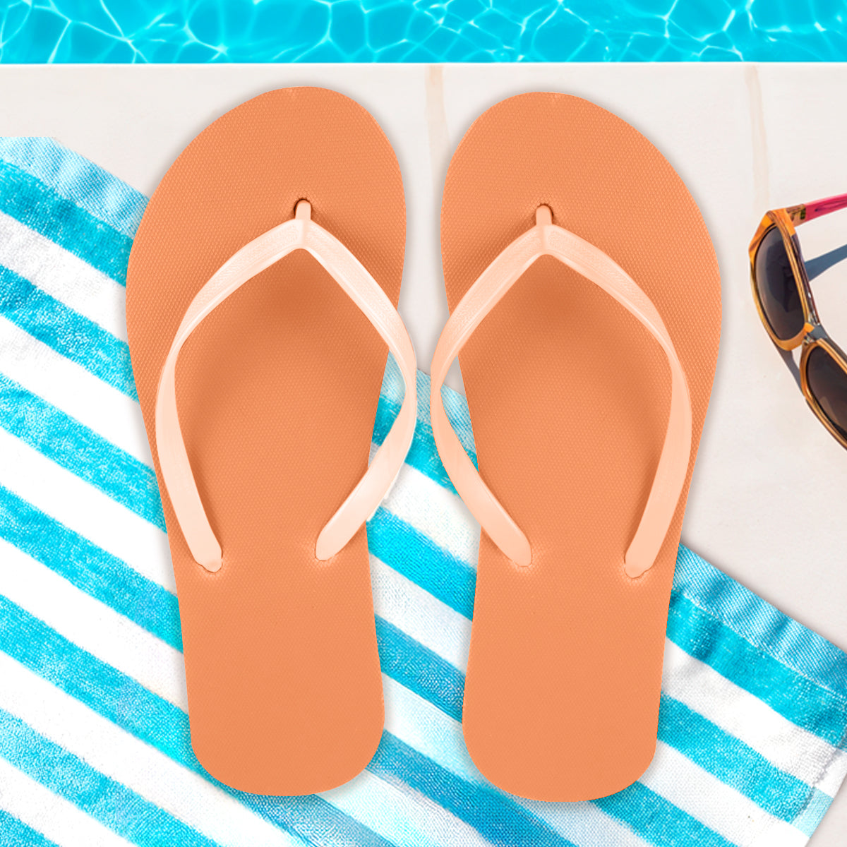Sandalias, Color Naranja y Plata, Talla 23