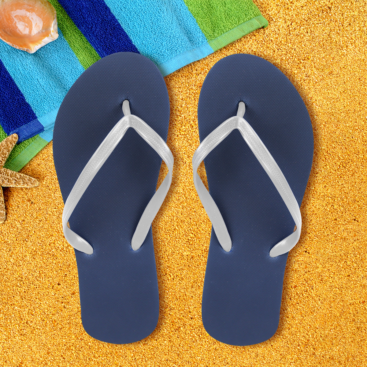 Sandalias, Color Azul y Plata, Talla 23