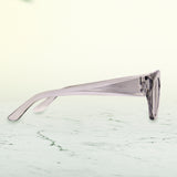 Lentes de Sol con Marco Ovalado Transparente