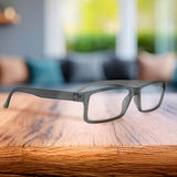 Lentes de Lectura, Forma Rectangular, Color Gris, +2.00