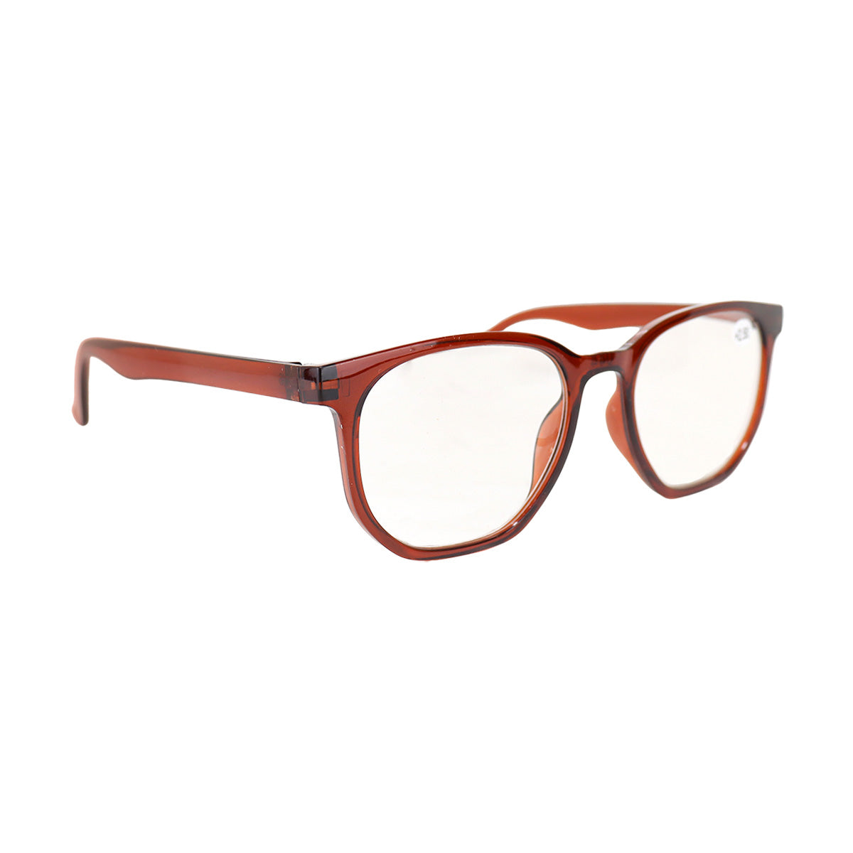 Lentes de Lectura Oval, Color Café +2.50