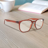 Lentes de Lectura Oval, Color Café +2.50
