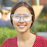 Lentes de Lectura Circulares, Color Azul, +1.50