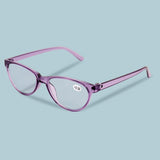 Lentes de Armazón Ovalado color Morado con Graduación de 2.50