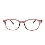 Lentes de Lectura Ovalados, Armazón Color Café Transparente, +2.50