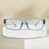 Lentes con Armazón Rectangular color Azul Petróleo, Dioptría 3.00