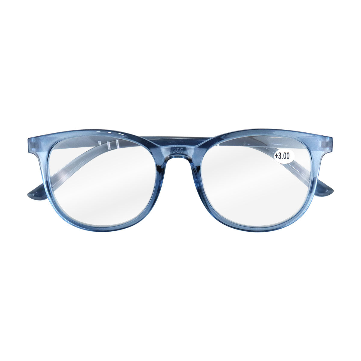Lentes de Lectura Ovales, +2.00, Color Azul Transparente