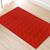 Tapete Rectangular color Carmesí con Diseño de Olas