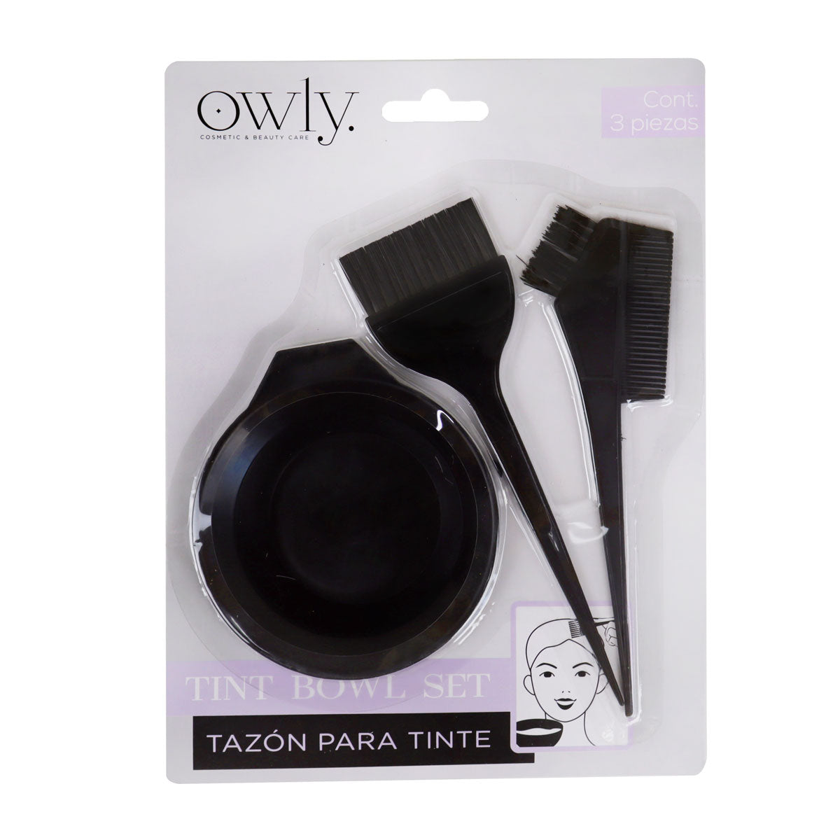 Kit para Tinte de Cabello, Owly, 3 pzas