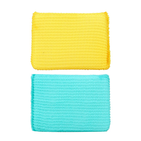 Esponja para Cristalería, Fregón, Amarillo y Azul, 2 pzas
