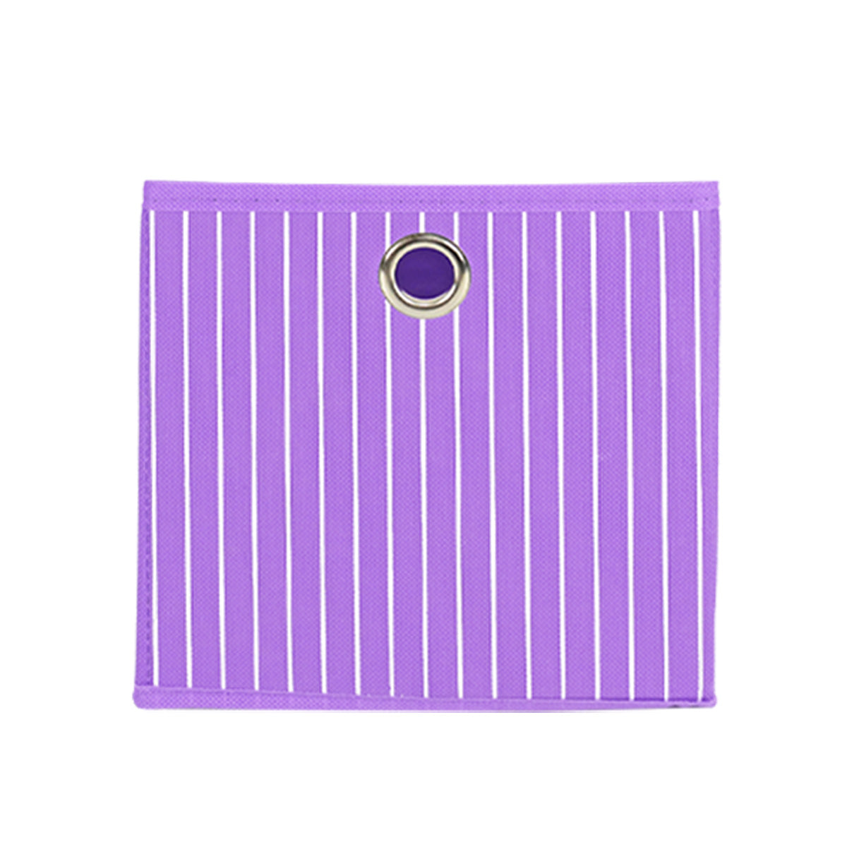 Mega Pack de 8 Cajas Cuadradas color Morado para Almacenamiento, Organizador Non Woven