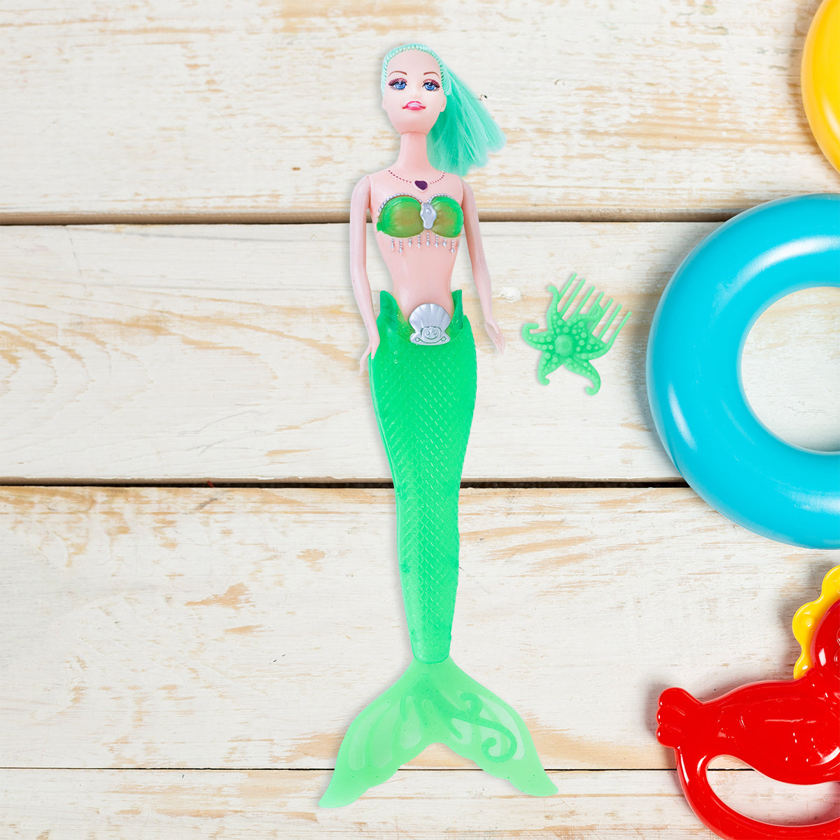 Muñeca de Sirena con Luz, color Verde