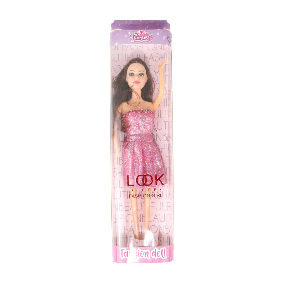 MuÃ±eca Emily con Vestido color Rosa